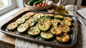 découvrez une recette facile de courgette au four, à la fois fondante et croustillante, prête en seulement 30 minutes pour un plat savoureux et rapide.