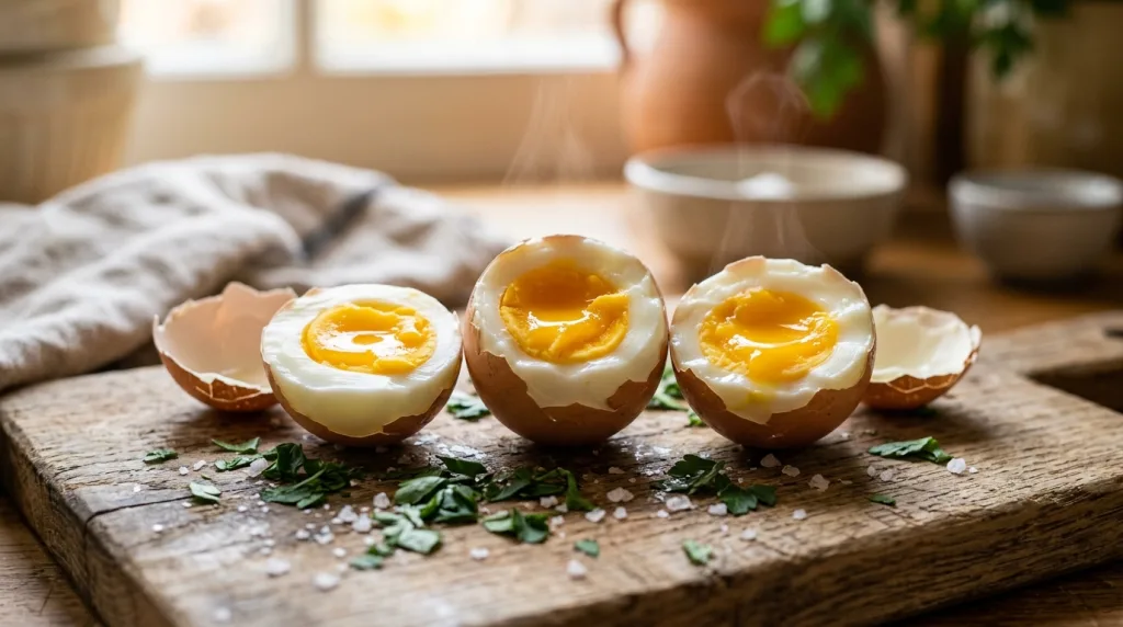 découvrez le temps de cuisson parfait pour un œuf dur avec un jaune idéal, entre 9 et 12 minutes, pour réussir à tous les coups vos recettes.